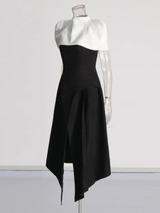 Colorblack Slimming Elegant Long Dress