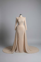 Load image into Gallery viewer, Muslim Long Sleeves Mermaid Evening Dress