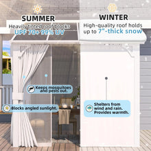 Load image into Gallery viewer, 8x8 Outdoor Lean-to Gazebo Pergola Curtains &amp; Netting Patio