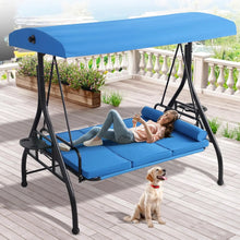 Load image into Gallery viewer, Outdoor Porch Swing with Canopy