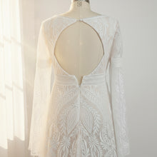 Load image into Gallery viewer, Long Split Bell Sleeves Boho Bridal Gowns