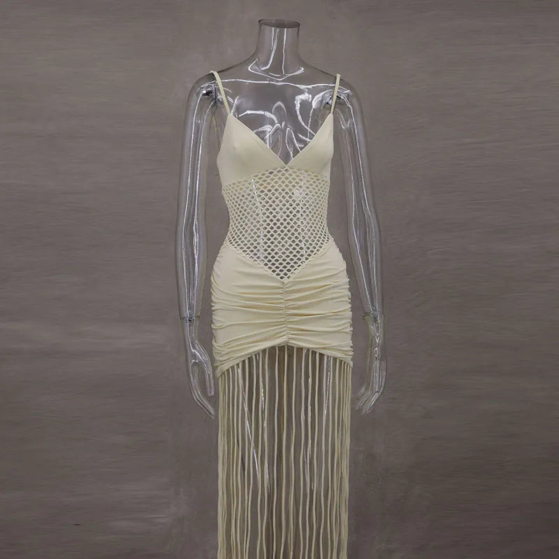Hollow Out See-through Long Dress
