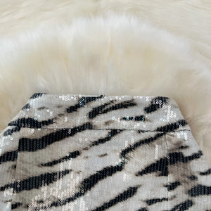 Leopard Print PU Leather Skirt