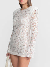 Load image into Gallery viewer, Spliced Lace Temperament Dress