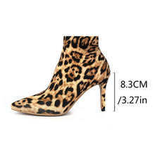 Load image into Gallery viewer, Leopard Butterfly Printed Silk Socks Boots