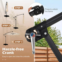 Load image into Gallery viewer, 10ft Solar Patio Umbrella with Base Included