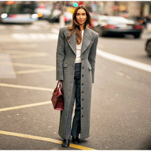 Load image into Gallery viewer, Fashion Waist Cinching Woolen Long Coat