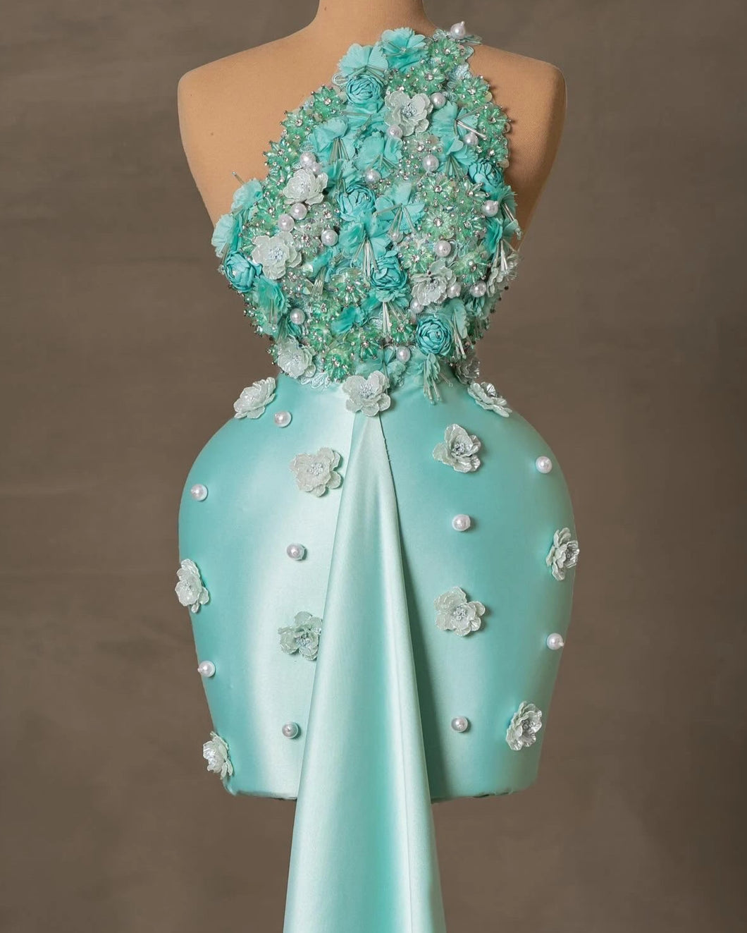 Mint Green Mini Cocktail Dress