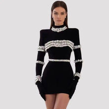 Load image into Gallery viewer, Crystal Bodycon Mini Dress
