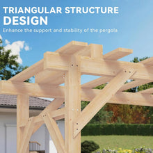 Load image into Gallery viewer, Cedar Wood Pergola Swing Bench 3-Seat