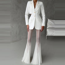 Load image into Gallery viewer, See Through Mesh Flare Pants