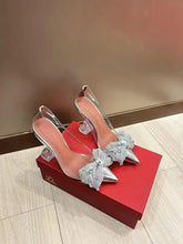 Load image into Gallery viewer, New Fairy Style Bow Transparent High Heels