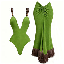 Load image into Gallery viewer, Beads 2Pieces Halter Swimsuit