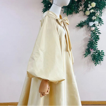 Load image into Gallery viewer, Bow Lapel Collar Taffeta Cape