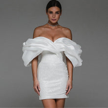 Load image into Gallery viewer, Glitter Short Wedding Dress