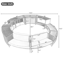 Load image into Gallery viewer, Rattan Patio Sofa Set