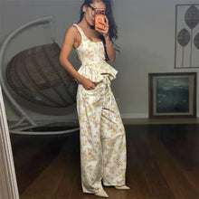 Load image into Gallery viewer, Casual Printed Vest Trouser Suit