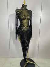 Load image into Gallery viewer, Tassel Mesh Transparent Dress