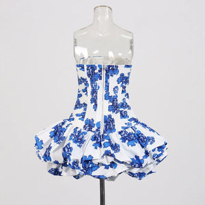 Solid Spliced Ruffles Slimming Dress