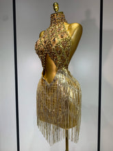 Load image into Gallery viewer, Tassels Transparent Short Dress