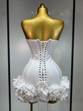 Load image into Gallery viewer, Strapless Flower Prom Gown Mini Dress