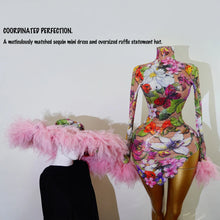 Load image into Gallery viewer, Luxury Floral Sequin Dress