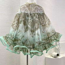 Load image into Gallery viewer, Pure Silk Mint Green Pearl  Skirt Set