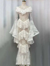 Load image into Gallery viewer, ruffled lace dress