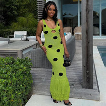 Load image into Gallery viewer, See Through Knitted Maxi Dress