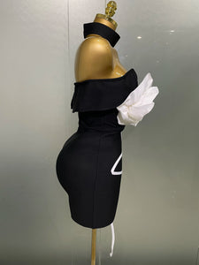 Black Mini Bodycon Bandage Dress