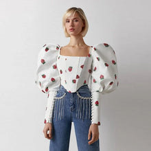 Load image into Gallery viewer, Strawberry Embroidery  Top
