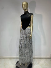 Load image into Gallery viewer, Crystal Bandage Crop Top And Long Skirt Two Piece Set