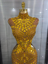 Load image into Gallery viewer, Luxury Shiny Mirror Rhinestones Hollowed-out  Dress