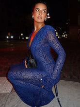 Load image into Gallery viewer, Nibber See Through Folds Maxi Dress