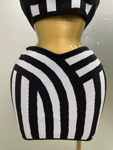 Load image into Gallery viewer, Bodycon Striped Bandage Skirt Set