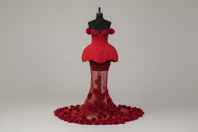 Load image into Gallery viewer, 3D Flower Decoration Formal Dress