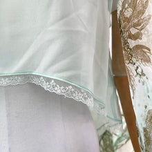 Load image into Gallery viewer, Pure Silk Mint Green Pearl  Skirt Set
