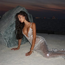 Load image into Gallery viewer, Sexy Sequin Mermaid Maxi Dress