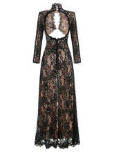 Load image into Gallery viewer, Lace Cut Out Design Long Dress