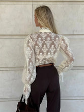 Load image into Gallery viewer, Lace Ruffled Printed Shirt