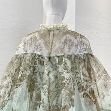 Load image into Gallery viewer, Pure Silk Mint Green Pearl  Skirt Set