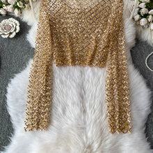 Load image into Gallery viewer, Pearl Beading Crop Top