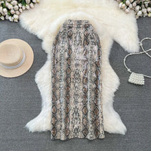 Load image into Gallery viewer, Leopard Print PU Leather Skirt