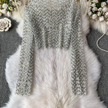 Load image into Gallery viewer, Pearl Beading Crop Top