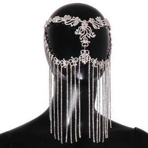 Rhinestone Tassel Mask