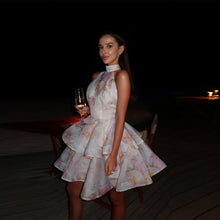 Load image into Gallery viewer, Flower Print Fluffy A-line Dress
