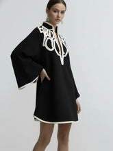 Load image into Gallery viewer, Stand Collar Loose Mini Dress