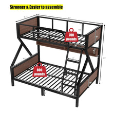 Load image into Gallery viewer, Duty Metal Twin Over Full Bunk Bed