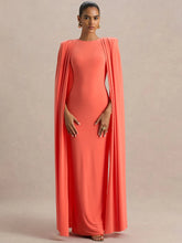 Load image into Gallery viewer, Cape Sleeve Sexy Maxi Dress