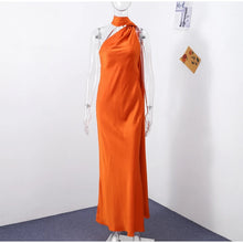 Load image into Gallery viewer, Elegant Ribbon Halter Dress Wom